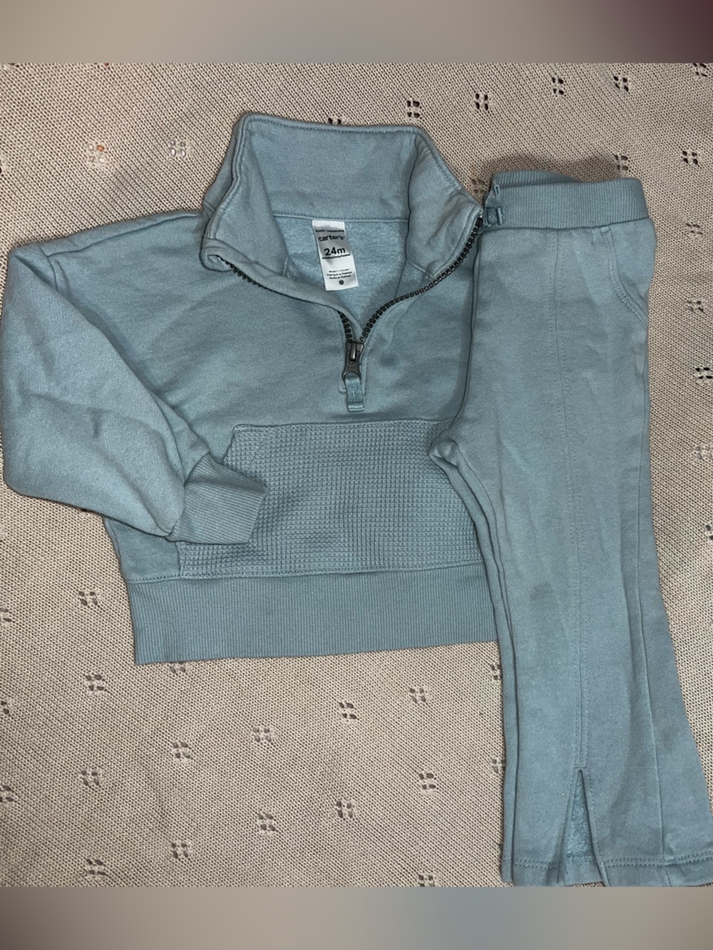 Carter's Dusty Blue Two-Piece Jogger Set